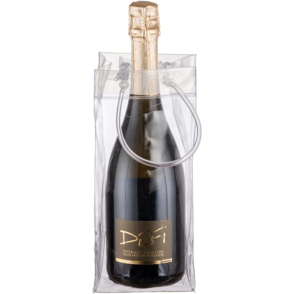 Ice bag with red ribbon and Crémant Defi