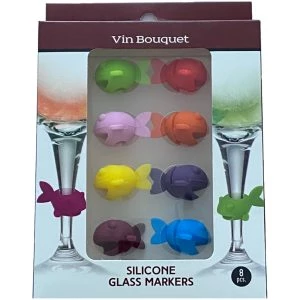 Glass marker box - silicone fish